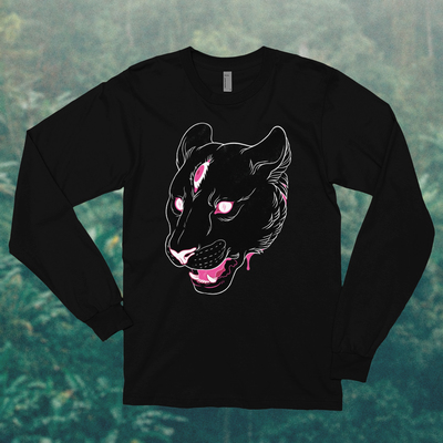Flash Panther II - Black Long Sleeve T-Shirt