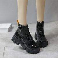 Thisck Bottom heel Winter and Autumn Water Proof Ankle Boots - Thumbnail 3
