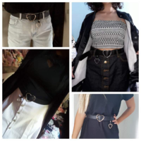 Heart Buckle PU Leather Belt - Thumbnail 1
