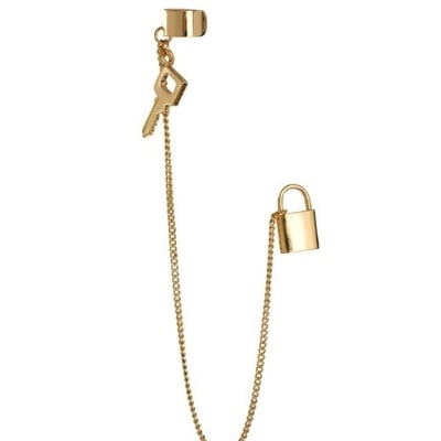 Love and key earring + cuff