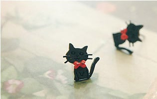 Black Cat Earrings