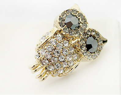 Rhinestone Owl Earrings