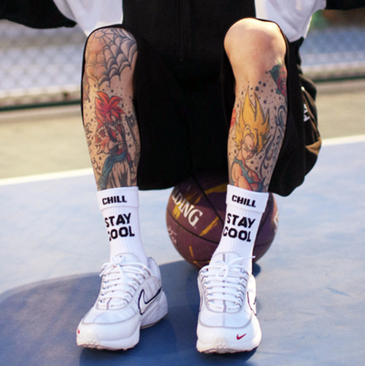 "STAY COOL" SOCKS WHITE