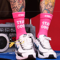 "STAY COOL" SOCKS PINK - Thumbnail 1