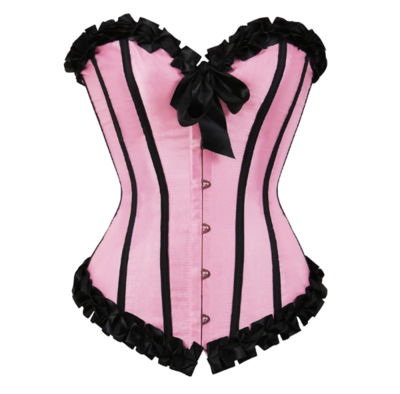 Sexy Victorian Floral Lace Corset Top with bow