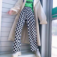Vintage Checker Straight Trousers - Thumbnail 2