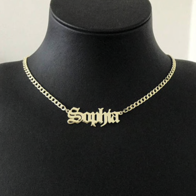 Personalized choker necklace-tde - Thumbnail 3