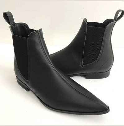 Handmade Men's Black Ankle High Chukka Chelsea Leather Boot