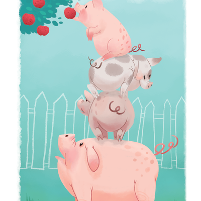 Pig stacking print - Thumbnail 4