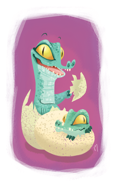 Cheeky Gators Print