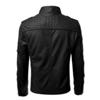 Men's Black genuine Leather Jacket for men's, Biker Motorcycle cafe racer jacket - Thumbnail 1