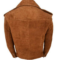Singer Nick Jones Suede leather Brando style Suede Leather jacket Mens - Thumbnail 1