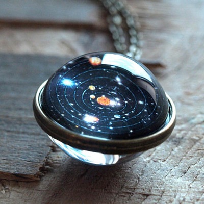 Harajuku universe solar system planet star necklace