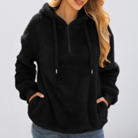Fashion Zipper Pocket Hooded Sweater - Thumbnail 1