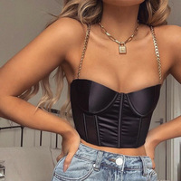 Sexy Chain Sling Vest Tops - Thumbnail 1
