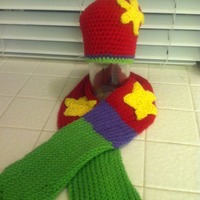 Little Mermaid inspired scarf and beanie Toddler size - Thumbnail 1