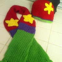 Little Mermaid inspired scarf and beanie Toddler size - Thumbnail 2