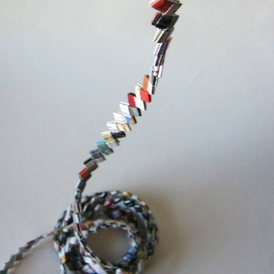 Happy garland - 12ft - skinny - eco and handmade