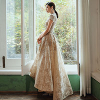 Gorgeous lace high low prom dress party dress - Thumbnail 3