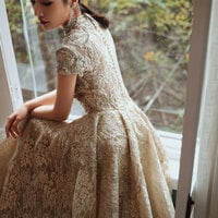 Gorgeous lace high low prom dress party dress - Thumbnail 2