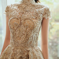 Gorgeous lace high low prom dress party dress - Thumbnail 1