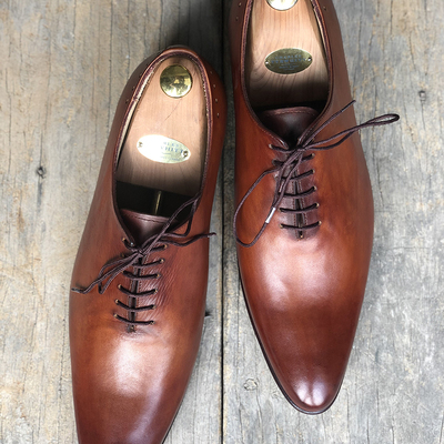 Men's handmade stylish brown chukka leather lace up shoes for men's - Thumbnail 2