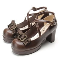 High Heel Bow Heels - Thumbnail 1