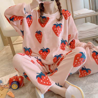 New cute strawberry fruit pajamas set