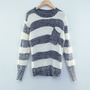 Long Sleeve Stripe Warm Sweater  - Thumbnail 1