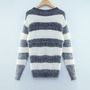 Long Sleeve Stripe Warm Sweater  - Thumbnail 2