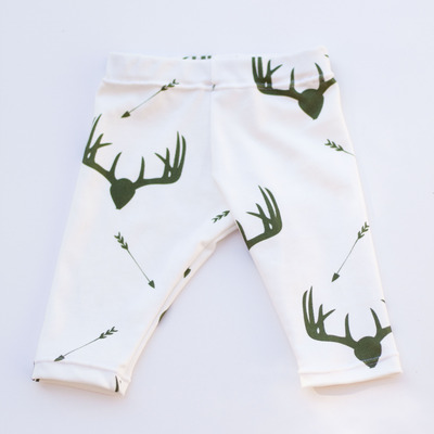 Organic cotton leggings in "deer me"