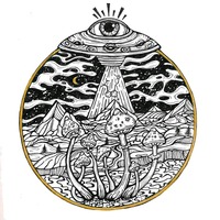 "Alien Mushroom" Vinyl Sticker - Thumbnail 1