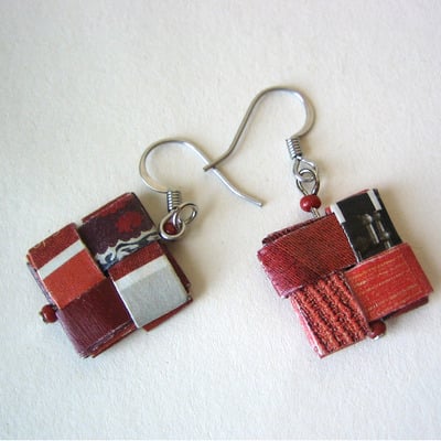 Earrings - Red & Eco