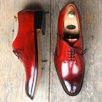 Handmade Tone Brown Shining Leather Shoes Lace Up Shoes For Men's - Thumbnail 3