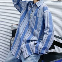 Free Shipping-90s STRIPED SHIRT - Thumbnail 1