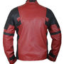 Deadpool Red Wade Wilson Ryan Reynolds Real Biker Motorcycle Leather Jacket-2