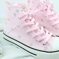 Strawberry Pink Sneakers G-2995 - Thumbnail 3