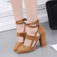 Ankle Wrapped Cut-out Heeled Shoes G-2996 - Thumbnail 2