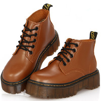 New Lace Up Martin Boots. Three Colors Available G-2998 - Thumbnail 1