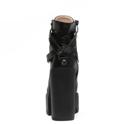  90s gothic platform strap boots g-3004
