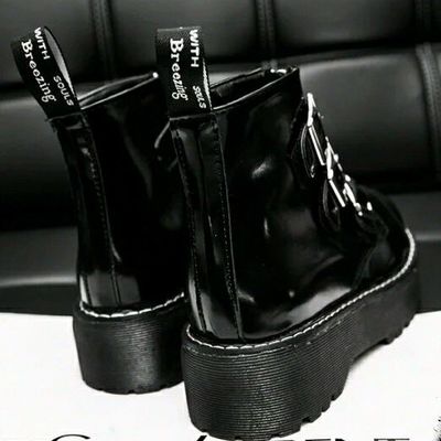 Custom made platform black boots available g-3007