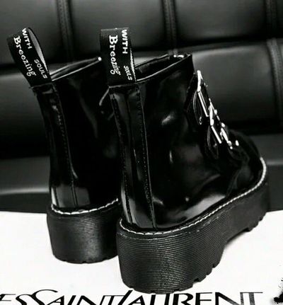 Custom Made Platform Black Boots Available G-3007