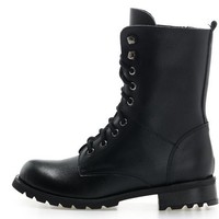 Natural Learher Unisex Martin Motorcycle Anklet Boots G-3009 - Thumbnail 1