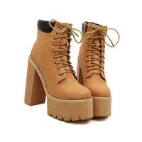 Pop Style High Heel Ankle Boots G-3010 - Thumbnail 4