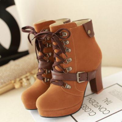 Women fashion high-heeled martin boots g-3017