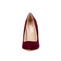 Burgundy Velvet Shoes G-3022 - Thumbnail 1