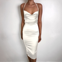 Slim Sling Sexy Sleeveless Dress - Thumbnail 2
