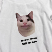 Free Shipping-"MEOW MEOW KILL ME NOW" TEE - Thumbnail 1