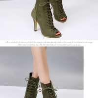 Roman lace-up sandals with stiletto heels G-3035 - Thumbnail 1