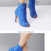 Roman lace-up sandals with stiletto heels G-3035 - Thumbnail 2